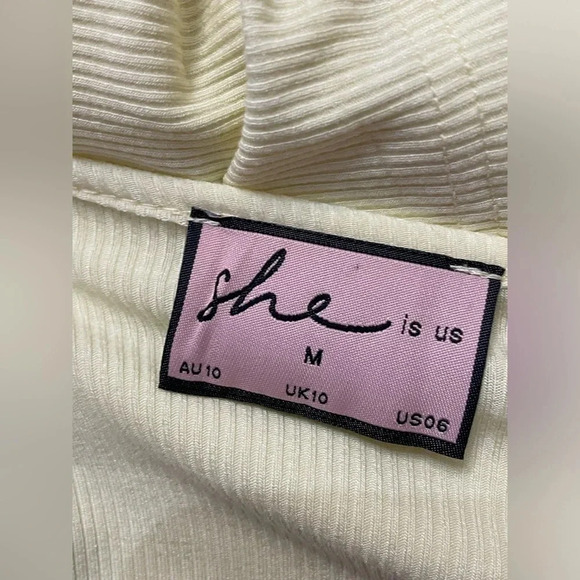 She Is Us Yellow Ribbed‎ Dress size Medium - Picture 5 of 6